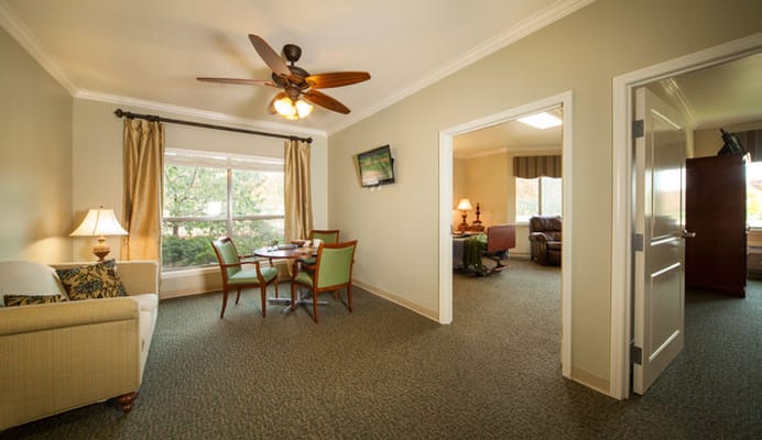 Interior view of a cozy resident living space