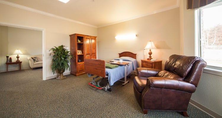 Cozy private resident room with furniture