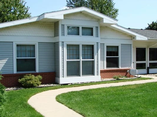 Exterior view of a senior care facility