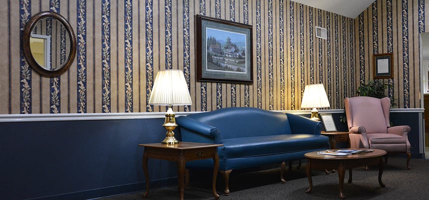 Cozy common area with seating and decor