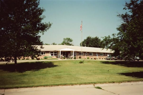 Exterior view of the assisted living facility building