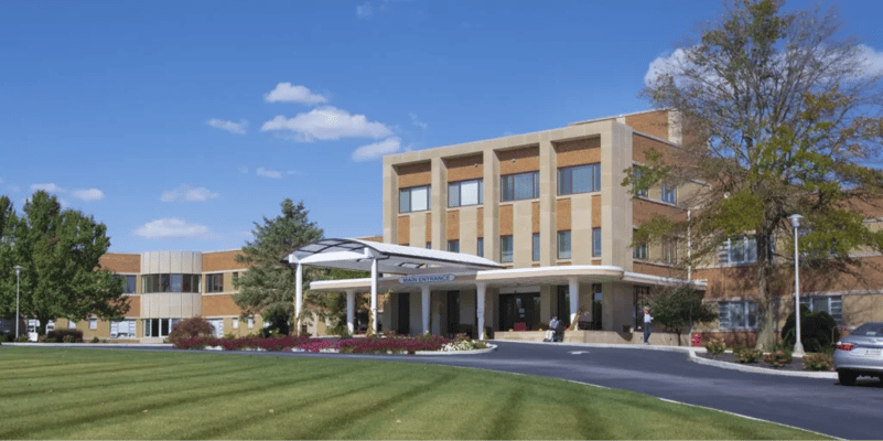 Exterior view of the assisted living facility entrance