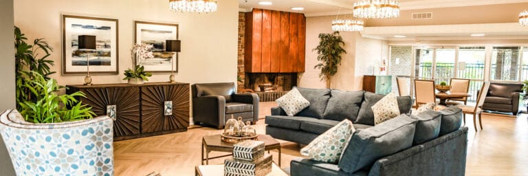 Luxurious common area with comfortable seating and decor