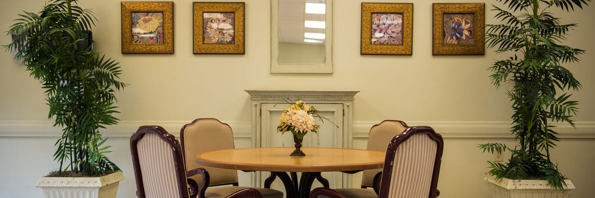 Cozy common area with seating and decor