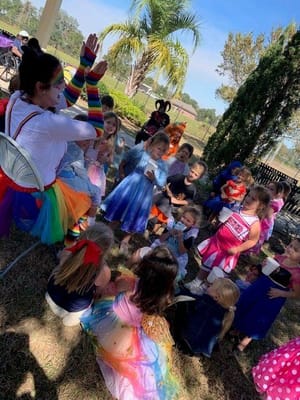 Children gathering for an outdoor activity