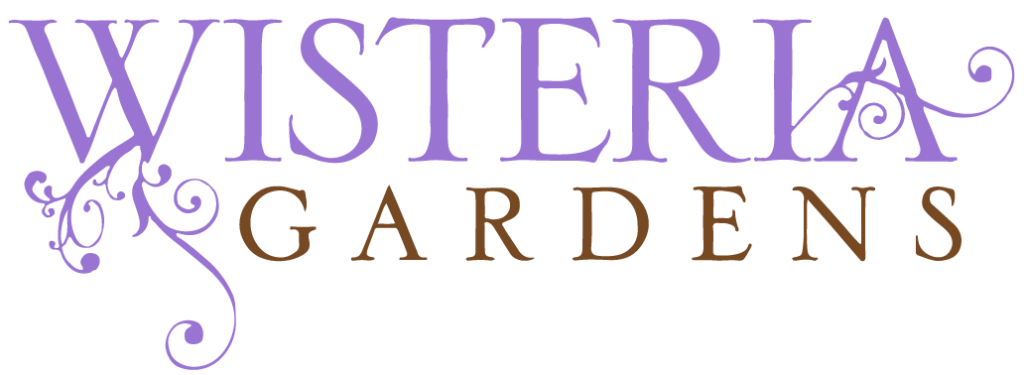 Wisteria Gardens logo on a white background
