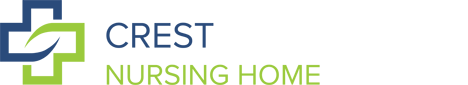 Crest Nursing Home logo with a modern design