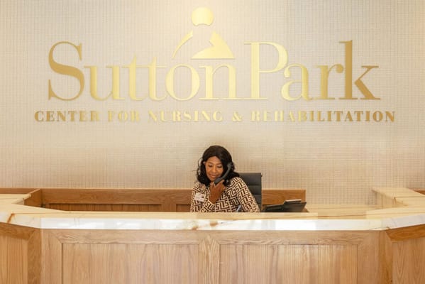 Receptionist at a nursing and rehabilitation center