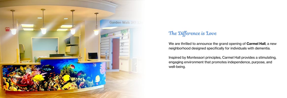 Reception area of a new neighborhood for dementia care