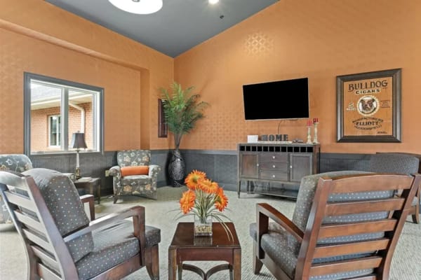 Cozy common area with seating and decor