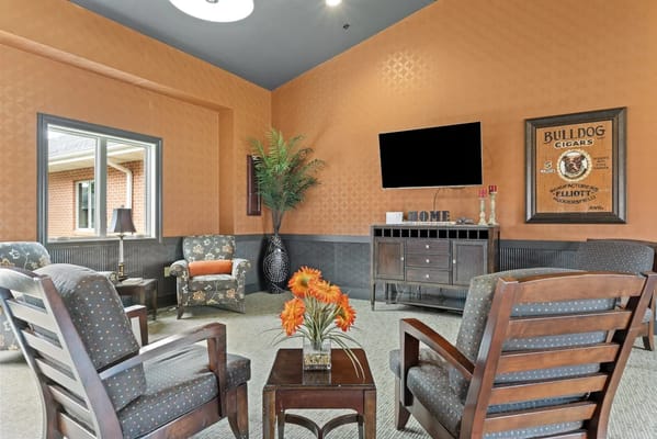 Cozy common area with seating and decor