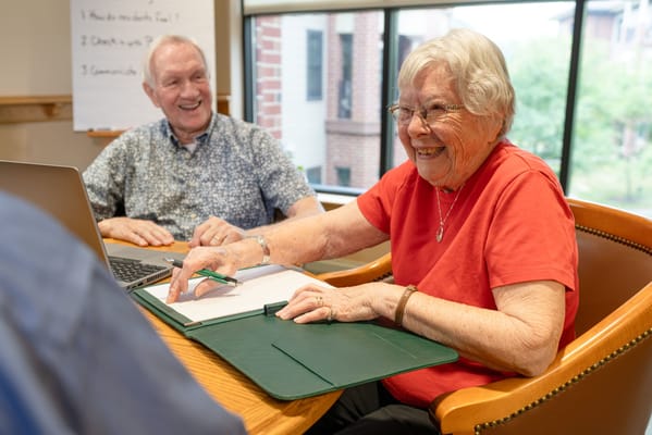 Senior residents engaged in an activity together