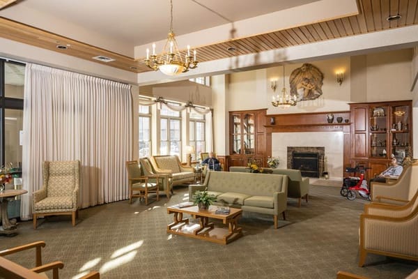 Cozy common area with comfortable seating and natural light