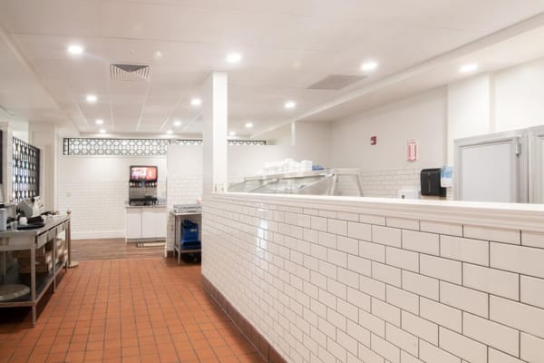 Bright dining area with a clean layout