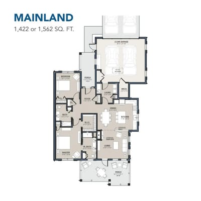 Architectural floor plan layout with designated rooms