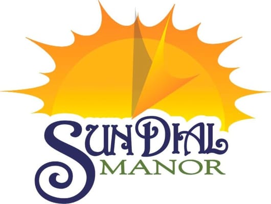 Logo of Sundial Manor with sun graphic