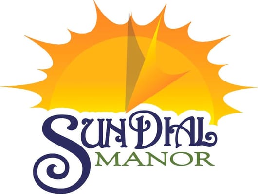 Logo of Sundial Manor with sun graphic