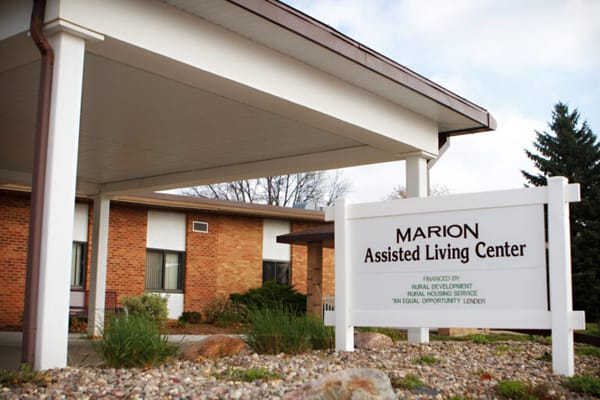 Exterior view of Marion Assisted Living Center building