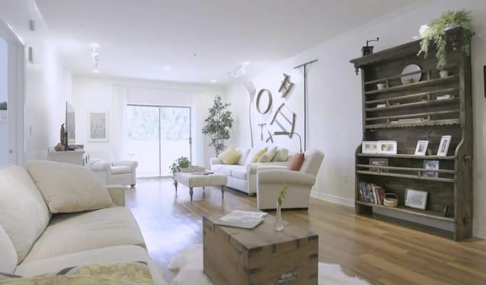 Cozy common area with seating and natural light
