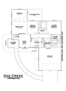 Architectural floor plan of Oak Creek facility