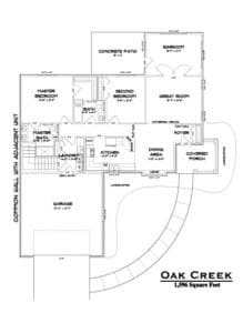 Floor plan of a senior living unit layout