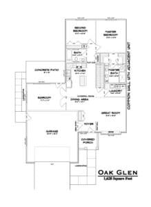 Architectural floor plan of a residential unit