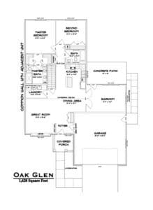 Architectural floor plan of a senior living facility