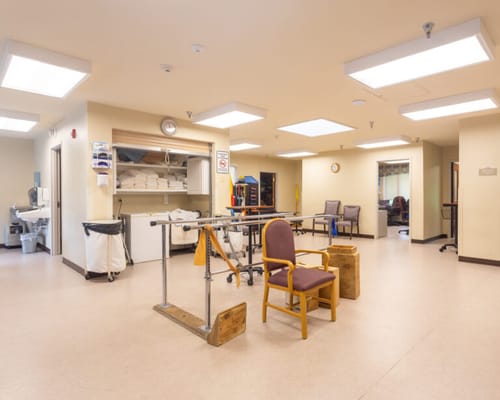 Interior view of a spacious therapy room