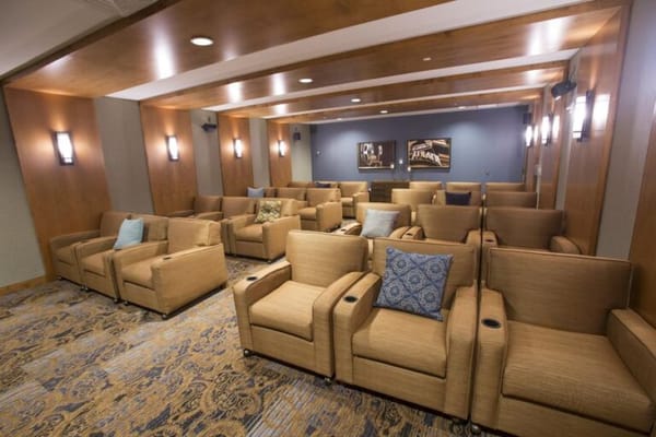 Comfortable common area with seating for residents