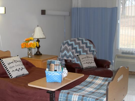 Cozy interior of a resident's room with decor