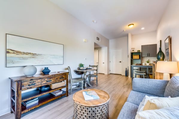 Bright, modern interior of a living space