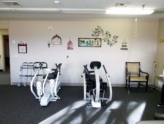 Rehabilitation equipment in a facility interior