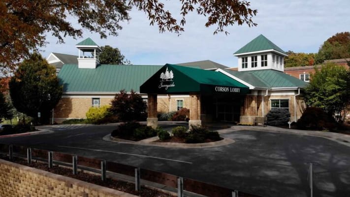 Exterior view of the facility showing the main entrance