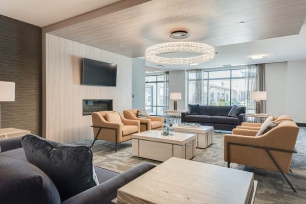 Bright and welcoming common area with comfortable seating