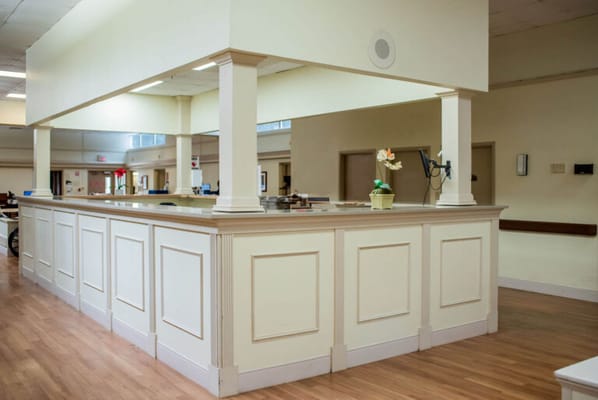 Interior view of a facility reception area