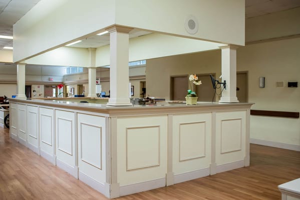 Interior view of a facility reception area