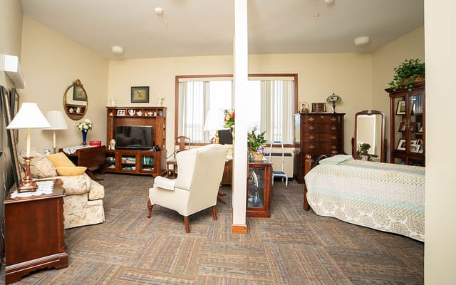 Cozy interior of a resident's room with furnishings