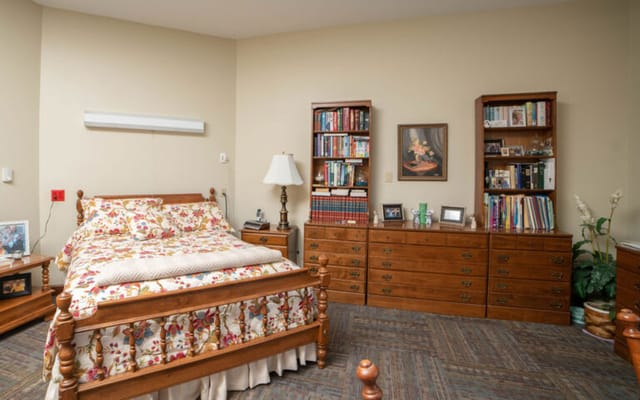 Cozy private room with furniture and decor