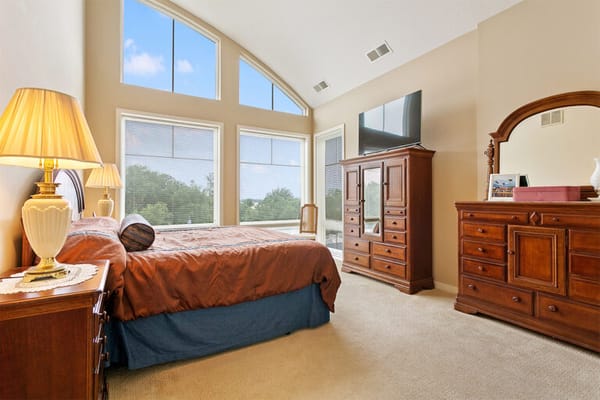 Bright interior of a well-furnished resident room