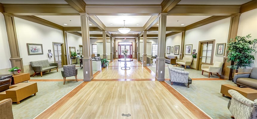 Interior view of a common area in Camelot Brookside