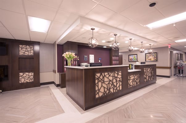 Modern reception area with elegant lighting