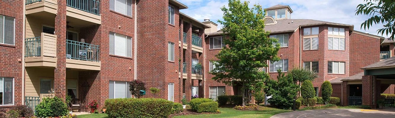 Exterior view of the Cornerstone Retirement Community buildings and landscaping