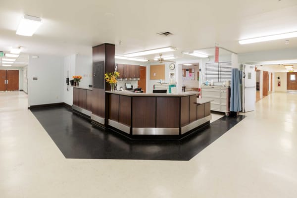 Interior view of a nursing station in a facility