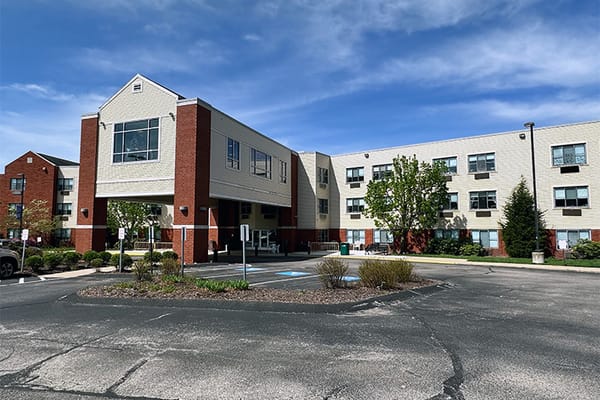 Building exterior of a senior living facility
