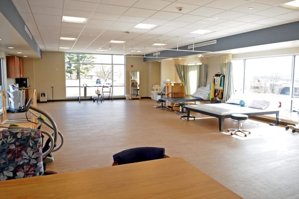 Bright and spacious therapy room with natural light