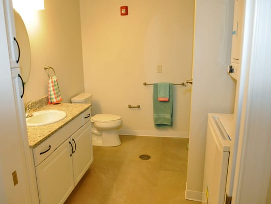 Private bathroom in a resident suite