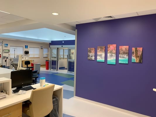 Bright and welcoming interior view with wall art