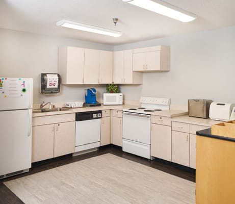 Well-equipped kitchen in a resident area