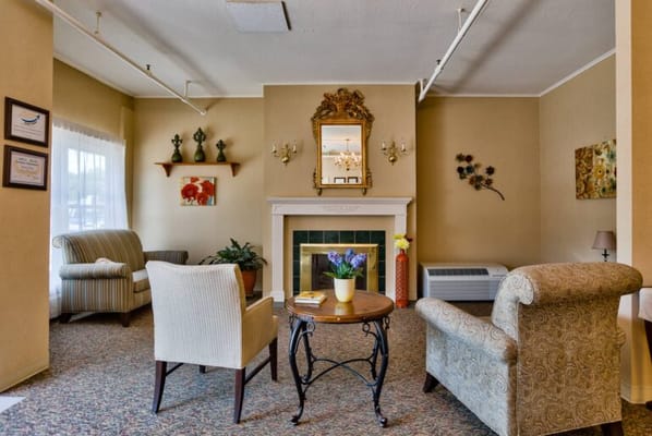 Cozy common area with seating and decor