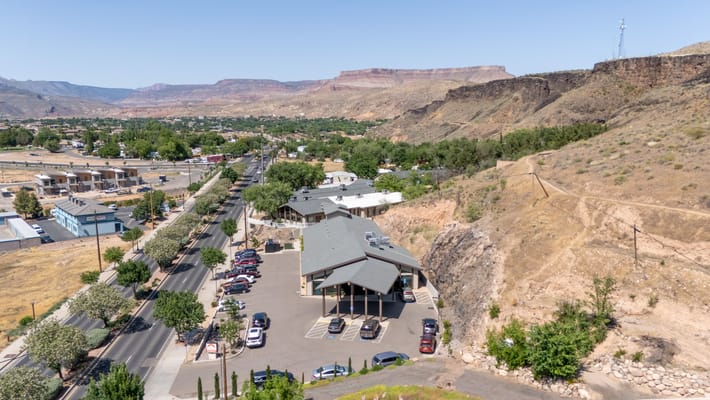Aerial view of Hurricane Health and Rehabilitation facility
